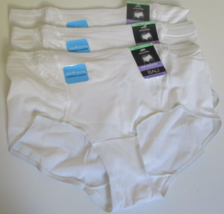 3 Bali One Smooth U Briefs size 8 White Style 2S61 lace trim - £14.28 GBP