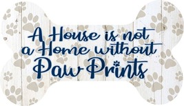 New Without Paw Prints Decorative Embossed Aluminum Sign Made in the USA - $12.00