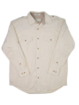 Orvis Shirt Mens L Military Style Button Up Safari Utility Fishing Cotton Bush - £28.09 GBP