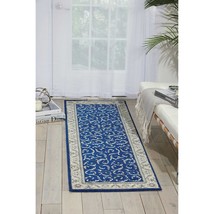 Nourison Somerset Traditional Navy 3&#39;6&quot; x 5&#39;6&quot; Area -Rug, Easy -Cleaning, Non Sh - £139.77 GBP