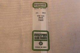 HO Scale Evergreen, 6 Pieces 3/32&quot; Tube .093 Dia. Styrene #SA-6 - £9.38 GBP