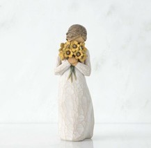 Warm Embrace Figure Sculpture Hand Painting Willow Tree By Susan Lordi - £58.74 GBP