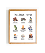 Watercolor Travel Poster Travel Wall Art Travel Home Decor - Digital Dow... - $1.19