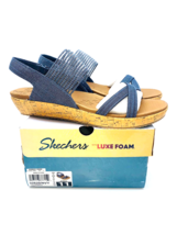 Skechers Brie Dawdle Demi-Wedges Slingback Stretch Sandals - Navy,  US 11M - $32.67