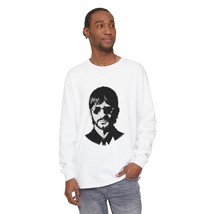 Unisex Ringo Starr Beatles Drummer Black and White Graphic Long Sleeve Cotton T- - £26.50 GBP+