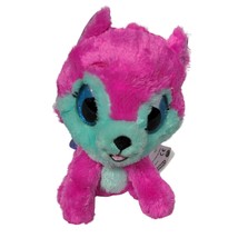 Hatchimals Pink Blue Winged Fox Glitter Eyes Plush Stuffed Animal 5.5&quot; - £21.36 GBP