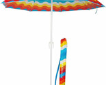 Body Glove 7 Foot Beach Umbrella w/ Matching Carry Bag with Strap - Rainbow - £35.02 GBP
