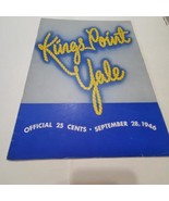 Vintage Used FOOTBALL Kings Point Yale GAME Official September 28, 1946 - £6.19 GBP