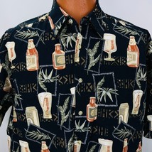 Batik Bay Hawaiian Aloha XL Shirt Cocktails Beer Palm Leaves Tapas Tropical - £31.85 GBP