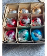 Vintage West German Christmas Ornaments 9 Pc Hand Painted Bavaria K-Mart - $40.07