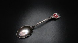 Antique Sterling Silver SCHWEIZ Swiss Souvenir Spoon 4.25&quot; - £38.47 GBP