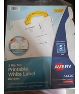 Avery 5 Big Tab Printable White Label Dividers - €13,74 EUR
