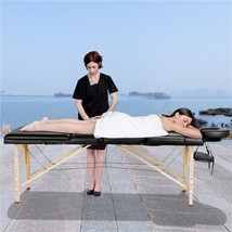 Portable Massage Table Height Adjustable Salon Spa Bed Lashing Table 3 F... - £157.18 GBP