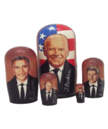 5pcs Russian Nesting Doll of President Biden &amp; Prior Democrat Presidents... - £23.85 GBP