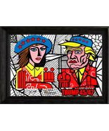 Donald Trump and Melania Trump Abstract Portrait 24x36 by Jaye Metcalfe 2025 - $10,395.00