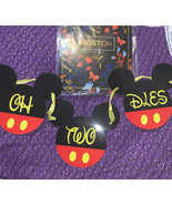 OH TWO DLES! Mickey Mouse Birthday Banner Boston Creative CUPS&amp; Cake Top... - $25.96