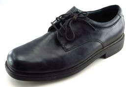 Rockport Shoes Sz 10.5 N Round Toe Black Derby Oxfords Leather Men - £30.82 GBP