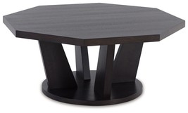 Chasinfield - Dark Brown - Octagon Coffee Table - $235.00