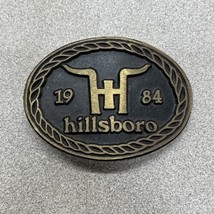 1984 Hillsboro Belt Buckle Cattle Trailer Trucker Cowboy Kansas Vintage ... - £13.63 GBP