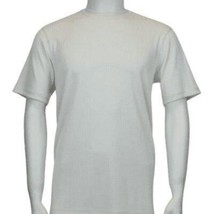 Mens Dressy T-Shirt  LOG-IN UOMO Soft Crew Neck Corded Short Sleeves 218 Ivory image 2