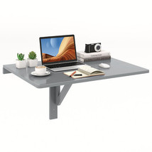 31.5 x 23.5 Inch Wall Mounted Folding Table for Small Spaces-Gray - Colo... - $2,418.17 MXN