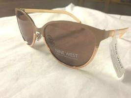 NEW Nine West Womens champagne peach pink  cat eye Sunglasses trendy stylish  03 - £11.85 GBP