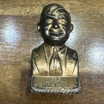 Vintage 1930&#39;s Will Rogers Erie Railroad Bronze Finish Cast Metal Paperweight - £14.93 GBP