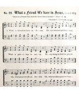 1883 Gospel Hymn What A Friend We Have In Jesus Sheet Music Victorian AD... - $367.96 MXN