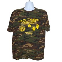 Budweiser First To Fight Marine Week 2011 Men&#39;s XL Camo T Shirt Short Sl... - £22.62 GBP