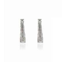 18K Gold Baguette Diamond Dangle Earrings - £3,001.09 GBP