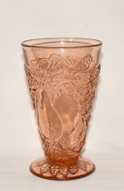 Indiana Glass Avocado Pink Tumbler Sweet Pear 8oz Footed Glass Tumbler Tiara? - £11.95 GBP