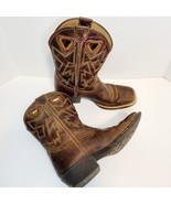 Ariat Charger Square Toe Brown Leather Kids US 2 Western - $42.84