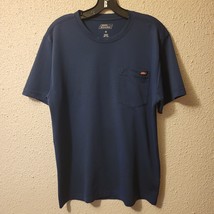 Genuine Dickies Navy Mens Polyester Pocket Tshirt Blue Size M - £10.82 GBP