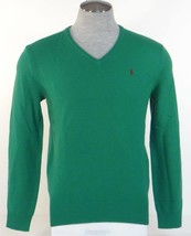 Ralph Lauren Green V Neck Lambswool Sweater Lambs Wool Mens NWT - £78.09 GBP