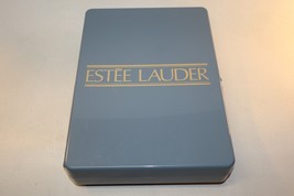 Estee Lauder 12&quot; x 9&quot; Baby Blue Hard Plastic Collectors Case Box Jewelry... - £10.07 GBP