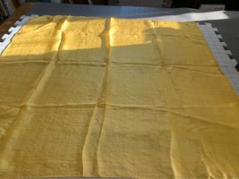 Vintage maharani shantung yellow 100% silk scarf 28”x30” - £5.49 GBP