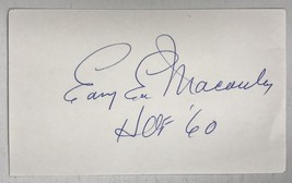 Ed Macauley (d. 2011) Signed Autographed 3x5 Index Card - Basketball HOFer - $15.00
