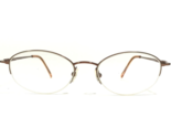 Technolite Eyeglasses Frames TL 520 BR Brown Round Half Rim 49-18-135 - £59.80 GBP