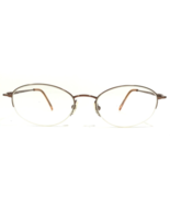 Technolite Eyeglasses Frames TL 520 BR Brown Round Half Rim 49-18-135 - £59.60 GBP