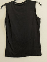 Rafaella Women Black Sleeveless Casual Tank Top Size Medium Decorative Neck Line - £6.49 GBP