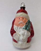 Antique Vintage Germany Old World Santa Figural Glass Christmas Tree Ornament - £19.77 GBP