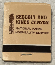 Vintage Matchbook Sequoia Kings Canyon National Parks Hospitality Guest Service - £5.51 GBP
