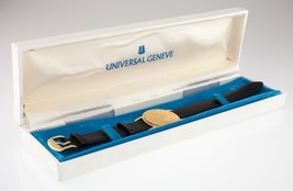 Universal Geneve 18k Or Liberty Homme Remontage Montre W/ Cuir Bande - £4,303.71 GBP