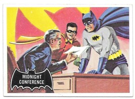 Batman Trading Card #4 Midnight Conference Comic Art Series 1966 Topps NEAR MINT - £26.42 GBP