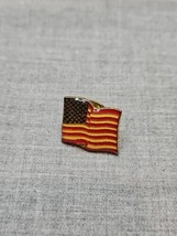 Vintage USA &quot;Waving&quot; Flag Lapel Pin, Gold Tone, 7/8&#39;&#39; Wide - £7.46 GBP