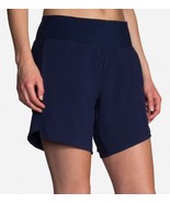 Brooks Women&#39;s  221466 Chaser 7&quot;  Short Running Athletic Shorts Navy Blu... - $834.95 MXN