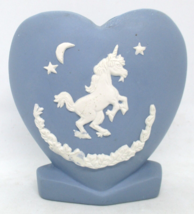 Artmark Accents White Unicorn on Blue Heart Vase - $19.80