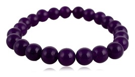 Purple Pearl Bracelet, Purple Wedding Jewelry, Violet Purple Beaded Jewelry - £19.71 GBP