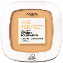 L&#39;Oreal Paris Age Perfect Creamy Powder Foundation Compact, 370 Mahogany, 0.31 O - £4.84 GBP