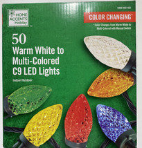 Home Accents Color Changing 50 Warm White to Multi Colored C9 LED Lights - $39.59